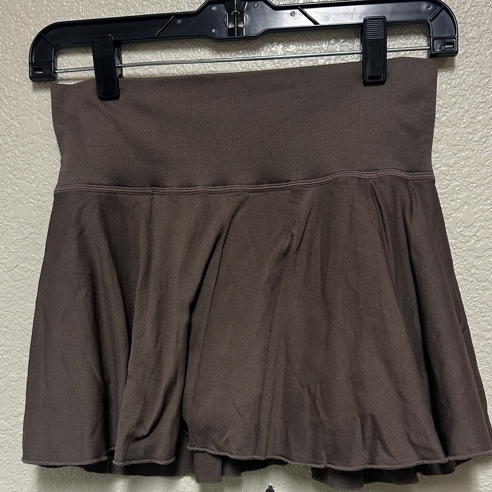 NWOT OQQ Brown Skirt with built in short - Size L